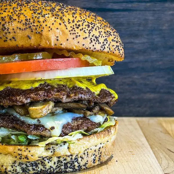 Jakes Mushroom Swiss Burger